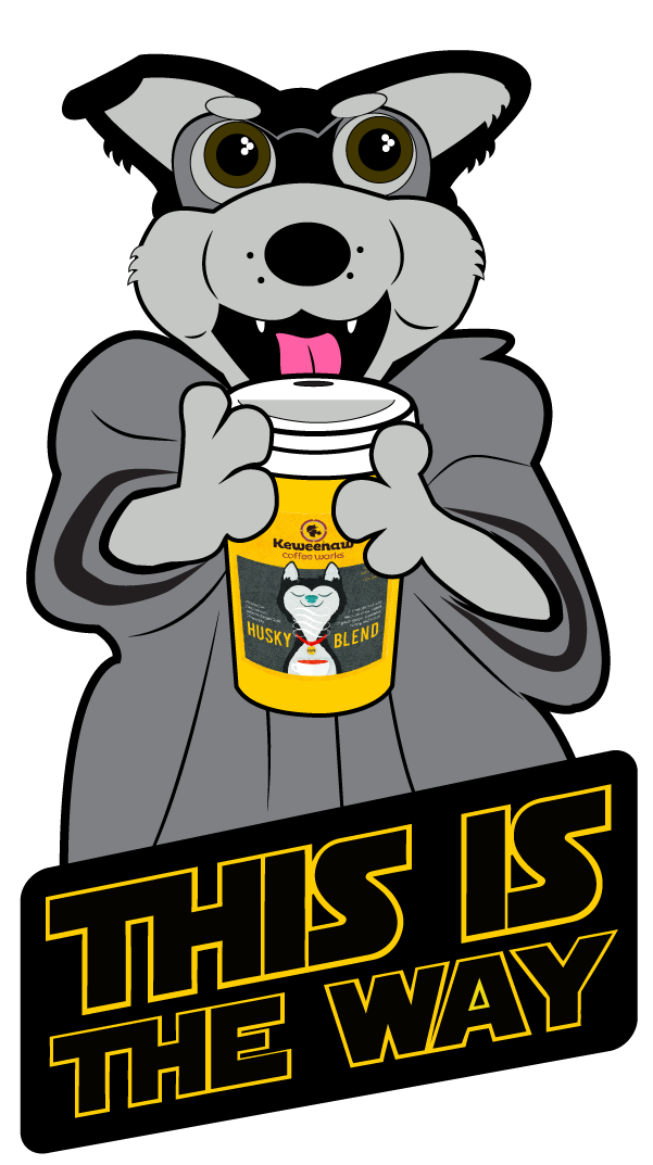Michigan Tech's beloved mascot Blizzard T. Husky depicted as "The Kid."